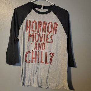 Horror Movies and Chill 3/4 Sleeve Tee